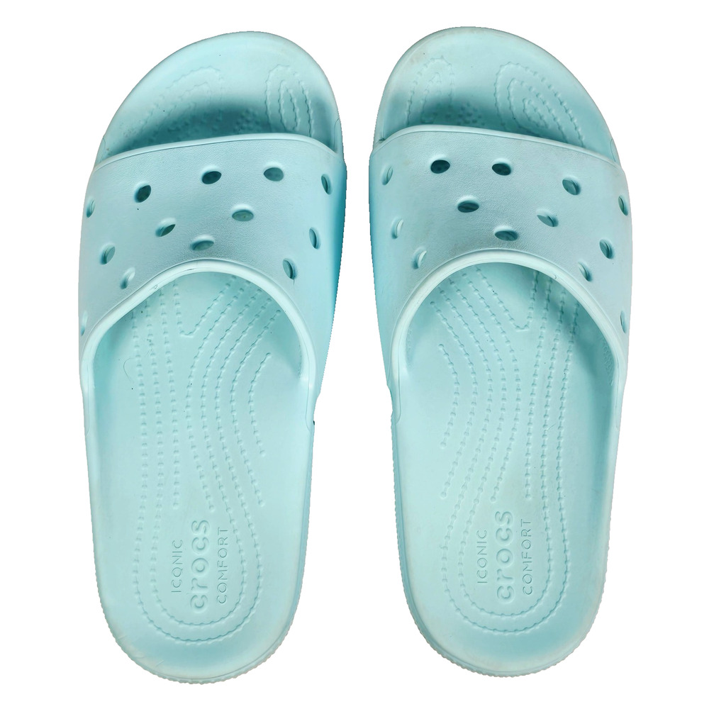 CROCS Classic Slides Unisex, Women's 9 Men's 7 Aqua Blue/Turquoise - Picture 8 of 9